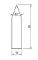 Preview: Spaltkeil 80x18mm 500mm lang