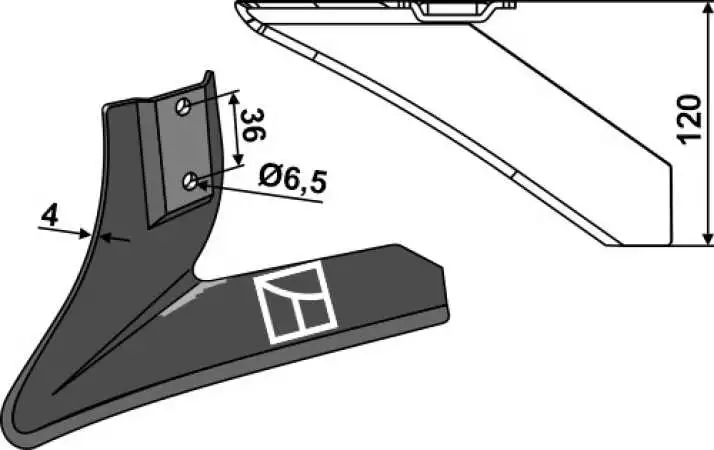 Winkelmesser - rechts - 120mm