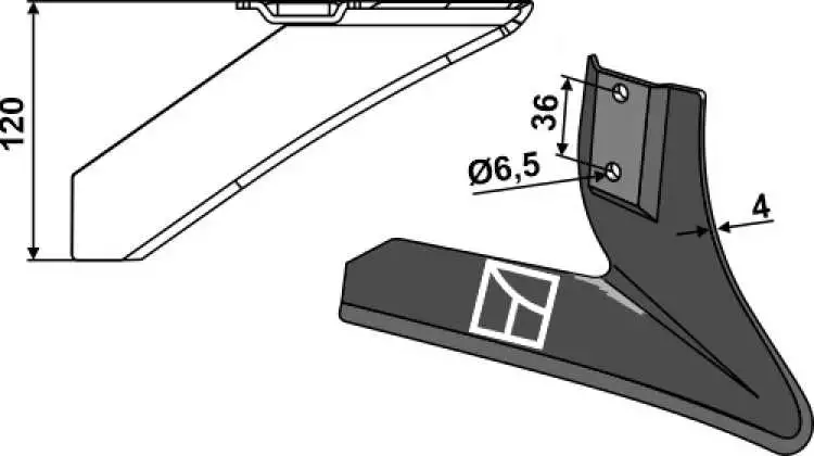 Winkelmesser - links - 120mm