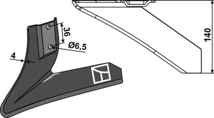 Winkelmesser - rechts - 140mm
