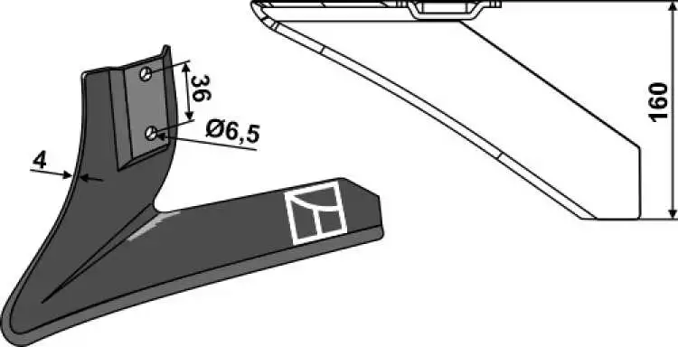 Winkelmesser - links - 160mm