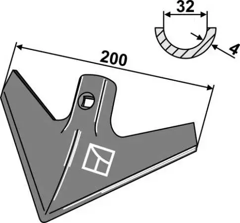 Hackschar - 200mm