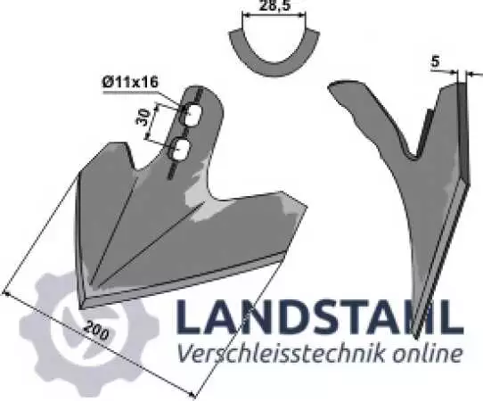 Gänsefussschar - 200 mm