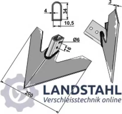 Gänsefussschar - 200 mm
