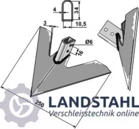 Gänsefussschar - 250 mm