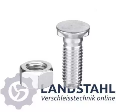 Pflugschraube DIN 11014 M16 x 2 x 35 mit Sechskantmutter