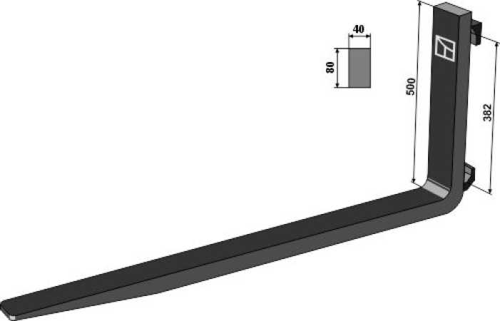 Gabelzinken 1200 FEM2A - 1t