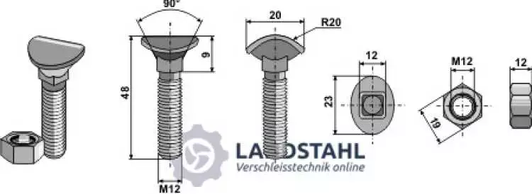 Planetschraube - M12x48 - 8.8