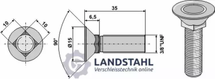 Pflugschraube 3/8''UNF