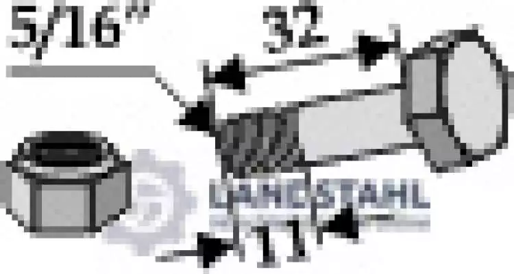 Schraube mit Sicherungsmutter - 5/16''UNF