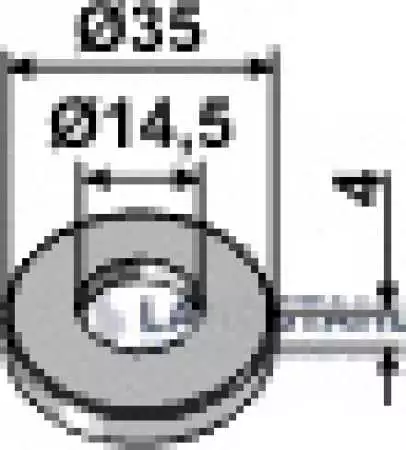 Scheibe D35x4xD14,5