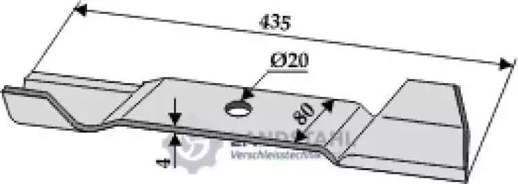 Mähermesser 435mm
