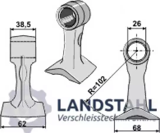 Hammerschlegel 62x38,5mm