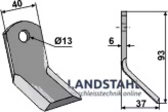 Y-Messer 93x40mm