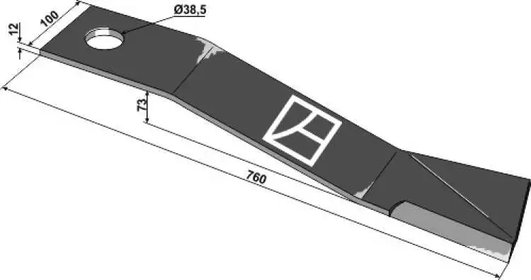 Messer 760mm - rechts