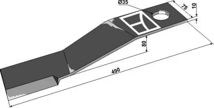Messer 490mm