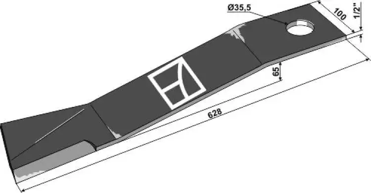 Messer 628mm