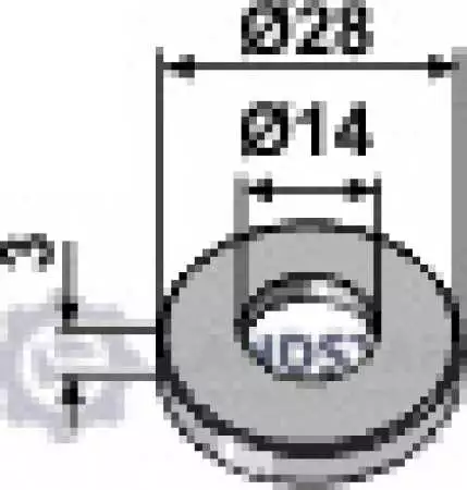 Distanzscheibe D28x3xD14