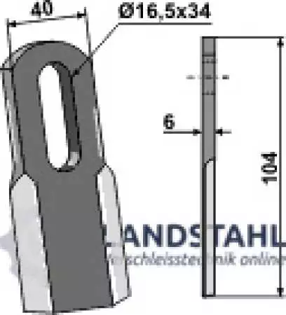 Gerades Messer 104x40mm