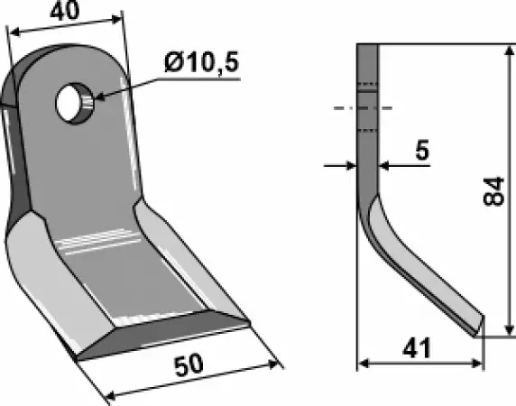 Y-Messer 84x40mm