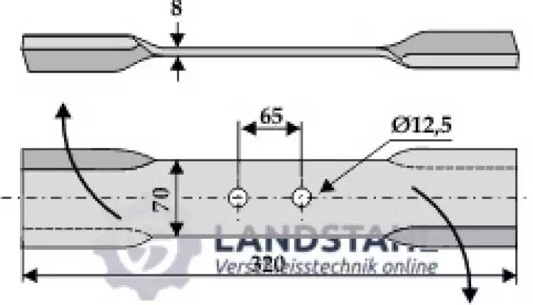 Mähermesser 320mm - rechts
