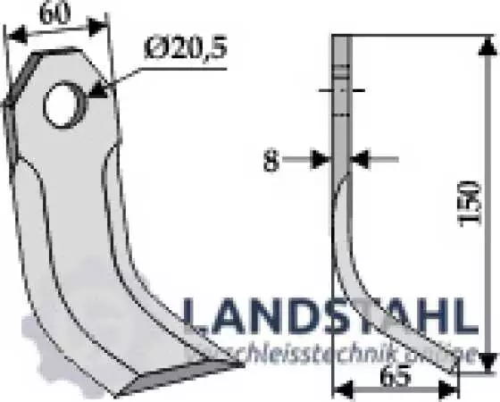 Y-Messer 150x60mm