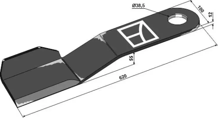 Mähermesser 620mm - links