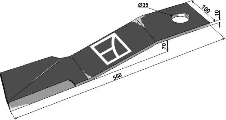 Mähermesser 560mm - links