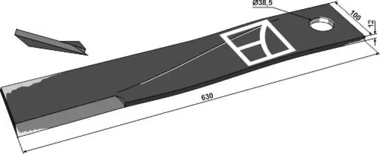Mähermesser 630mm - links