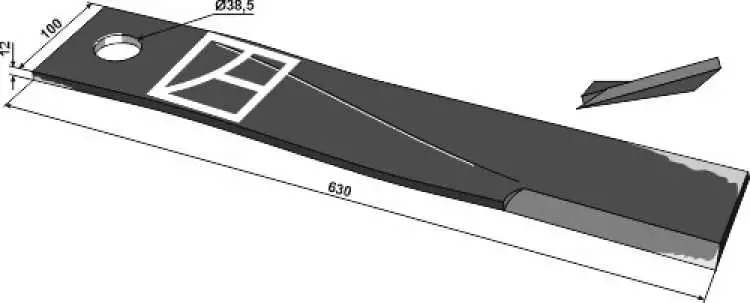 Mähermesser 630mm - rechts