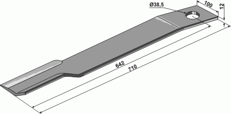 Mähermesser 710mm - rechts