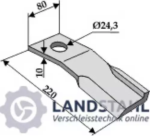 Schlegel 220x80mm- rechts