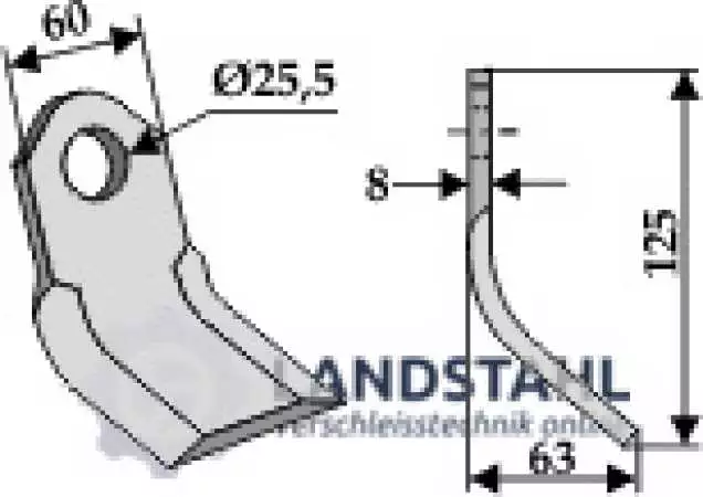 Y-Messer 125x60mm