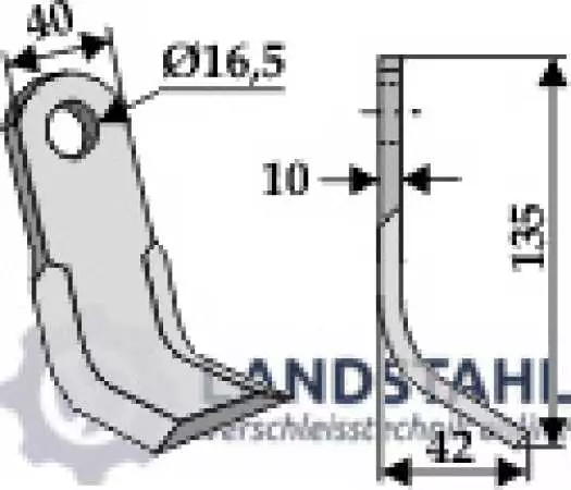 Y-Messer 135x40mm