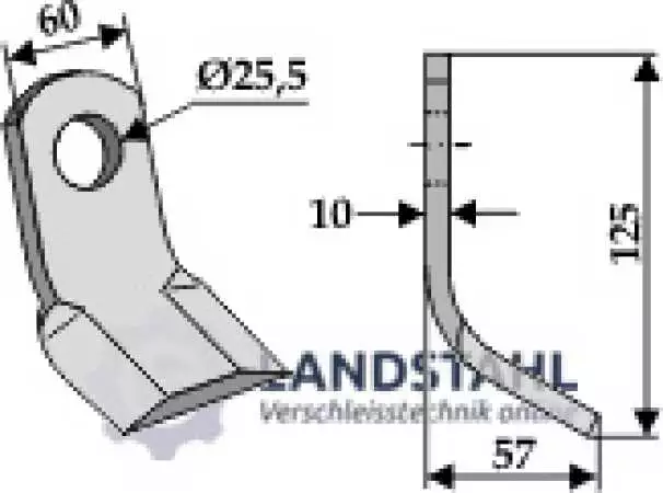 Y-Messer 125x60mm
