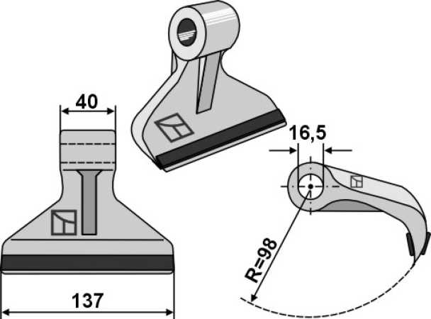 Hammerschlegel 137x40mm - PTA Beschichtung