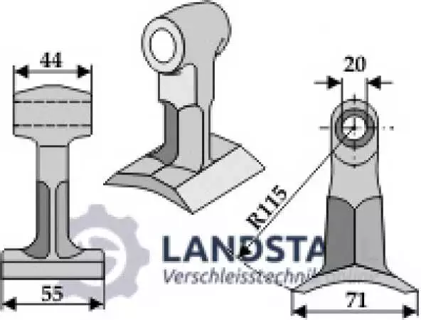 Hammerschlegel 55x44mm