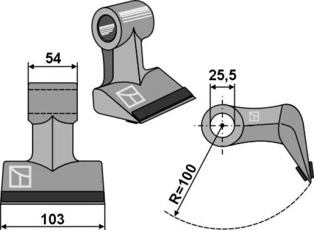 Hammerschlegel 103x54mm - PTA Beschichtung