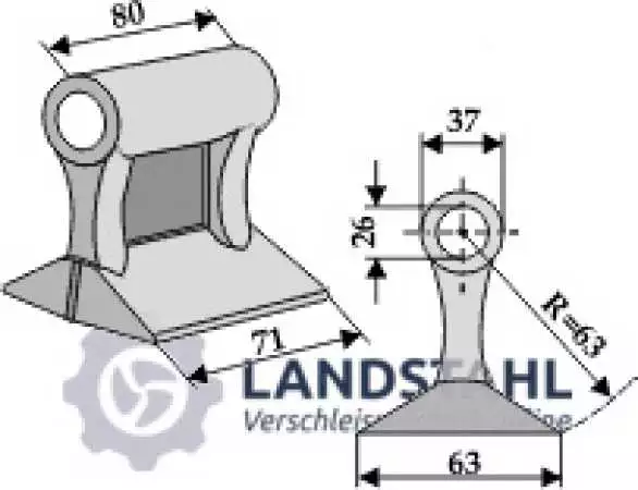 Hammerschlegel 71x80mm