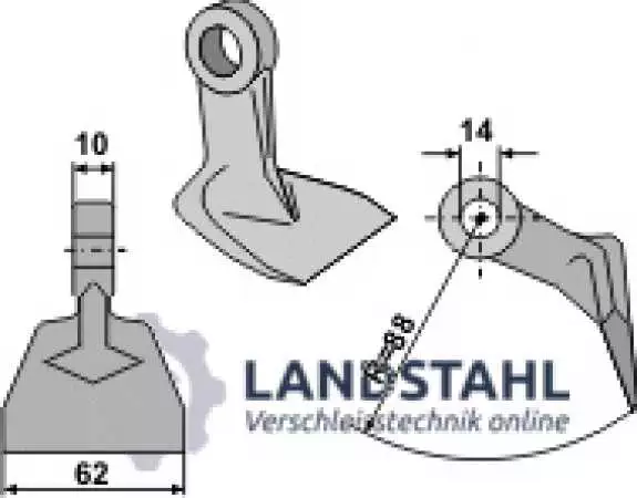 Hammerschlegel 62x10mm