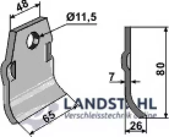 Klinge 80x65mm