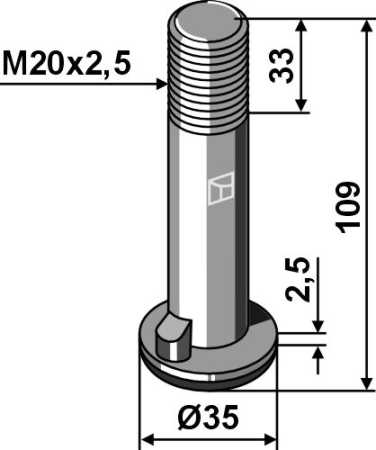 Bolzen f. Thenos M20x100