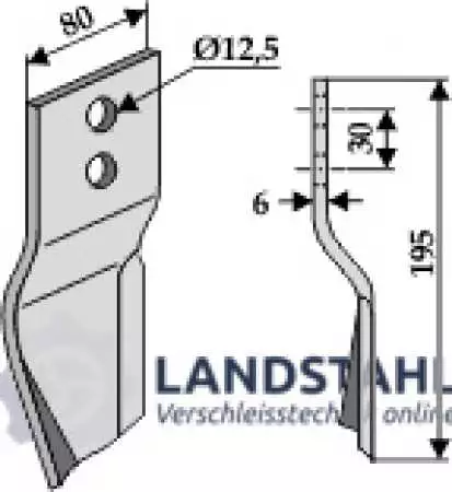 Messer 195x80mm