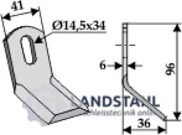 Y-Messer 96x41mm Universal