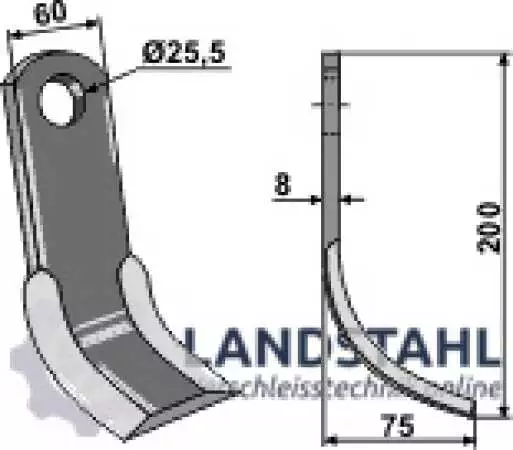 Y-Messer 200x60mm