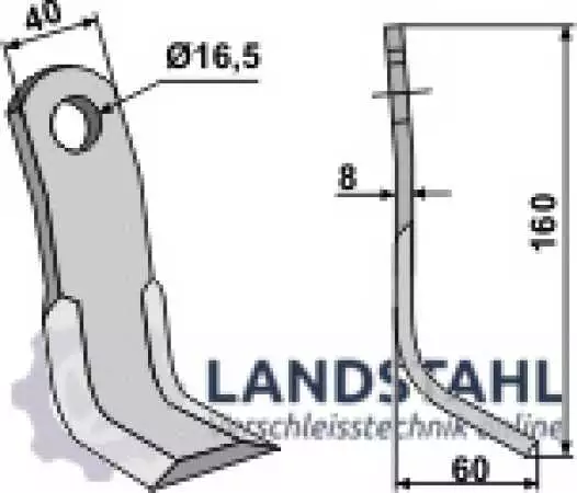 Y-Messer 160x40mm