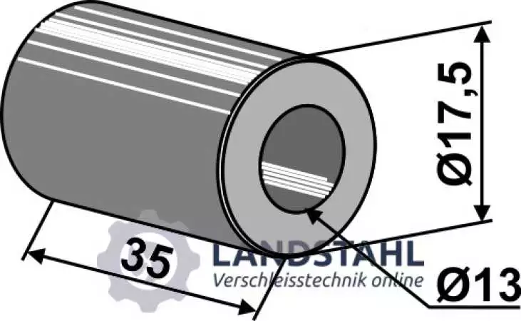 Stahlbuchse – Gleitbuchse 25x35x40 Mm Mit Schmier Produktbild-Vorschau 5