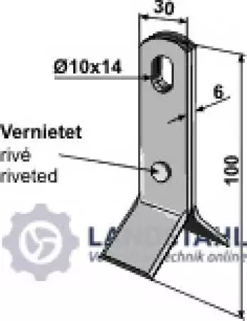 Y-Messer 100x30mm