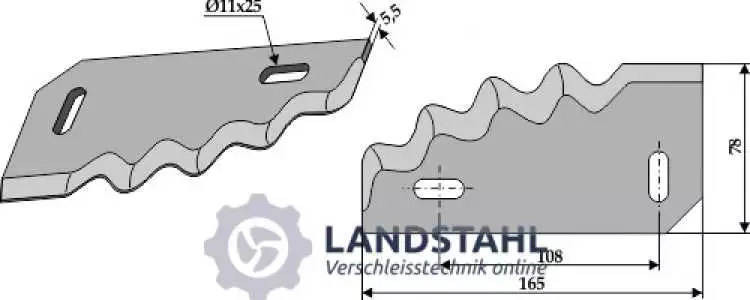 Futtermischwagenmesser, links