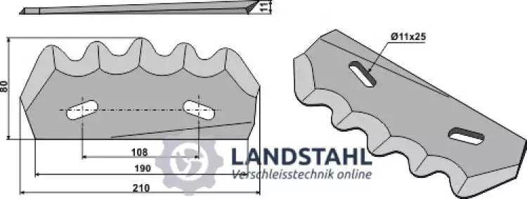 Futtermischwagenmesser, links